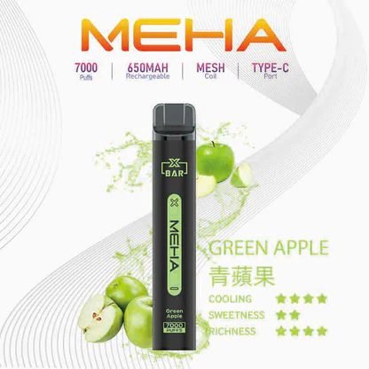 魅嗨小黑條 MEHA XBAR 7000抛棄式 Mesh芯爆發力強 3%丁鹽黃金配方 極強冰感體驗 650mAh大電量可充電長效續航 台灣現貨:圖片 3