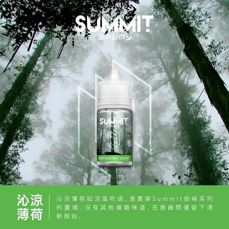 SPUMY Summit 巔峰極致薄荷 小煙專用「純淨冰感」30ml尼古丁鹽 美式頂級調香 激爽不嗆口 :夏天最強「降溫神器」台灣現貨免等:圖片 2