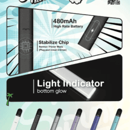 【SPUMY 冰熊】五代通用主機 480mAh 超大電量快充 雙檔功率調節精準控溫 智能呼吸顯示燈(通用 四代 / 五代 / 六代煙彈 台灣現貨秒發)