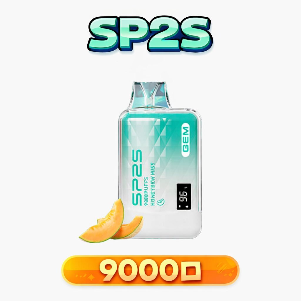 SP2S 思博瑞 GEM 9000抛棄式電子煙 巨量裝煙油續航天花板 600mAh大電量支援快充 智能顯示螢幕 透明水晶質感 全台現貨 秒發不用等