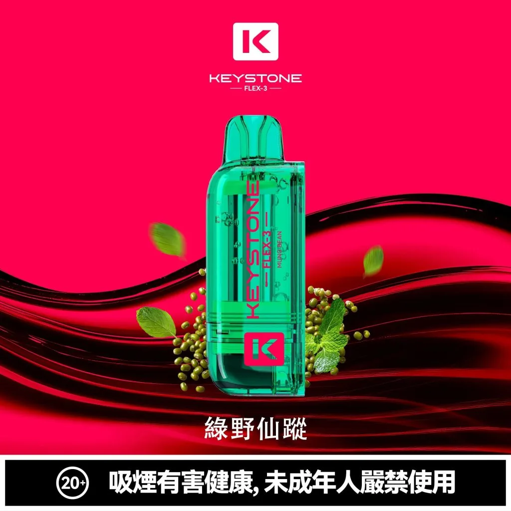 【買一盒煙彈送主機】KEYSTONE FLEX-3 鑰石 25000口拋棄式電子煙 15ml透明可視油艙 22W/28W/40W三段功率調節 3%尼古丁鹽 Mesh網狀芯 1100mAh大容量電池 支援Type-C充電 台灣現貨秒發:圖片 9
