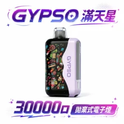 GYPSO 滿天星 30000口拋棄式電子煙 14W-21W雙模式雙功率（Normal/Turbo） Dual Mesh雙網芯 18ml巨量油艙 850mAh大容量電池 支援Type-C充電 台灣現貨秒發