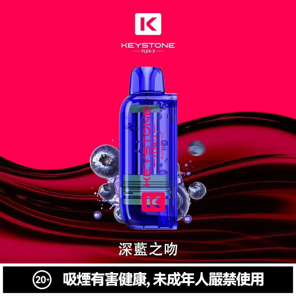 【買一盒煙彈送主機】KEYSTONE FLEX-3 鑰石 25000口拋棄式電子煙 15ml透明可視油艙 22W/28W/40W三段功率調節 3%尼古丁鹽 Mesh網狀芯 1100mAh大容量電池 支援Type-C充電 台灣現貨秒發:圖片 19